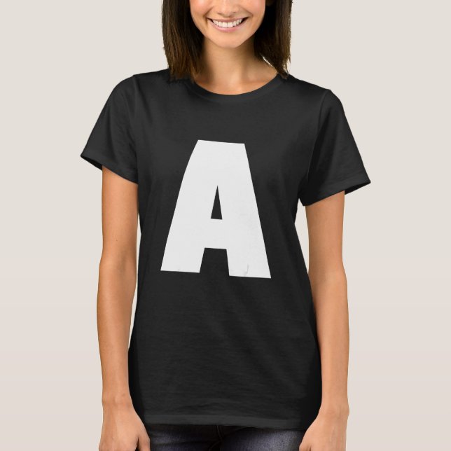 Halloween Carnival Group Costume Red Letter A T-Shirt (Front)