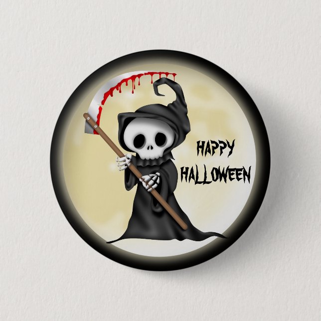 Halloween Cartoon button (Front)