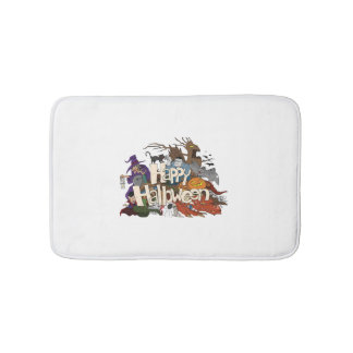halloween cartoon for invitations happy halloween bath mat
