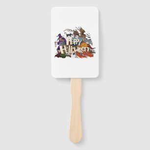halloween cartoon for invitations happy halloween hand fan