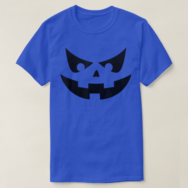 Halloween Cartoon Pumpkin Face Jack O Lantern  T-Shirt (Design Front)