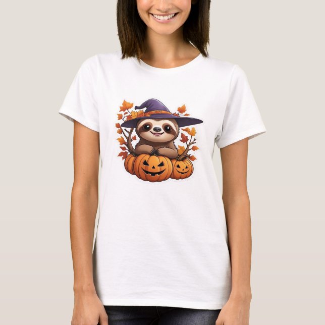 Halloween Cartoon Sloth Classic T-Shirt (Front)