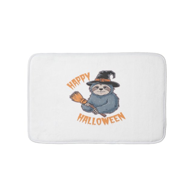 Halloween Cartoon Sloth Classic T-Shirt Bath Mat (Front)