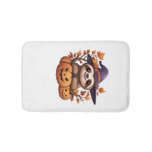 Halloween Cartoon Sloth Classic T-Shirt Bath Mat