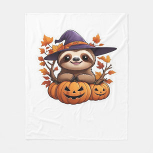 Halloween Cartoon Sloth Classic T-Shirt Fleece Blanket