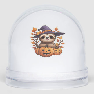 Halloween Cartoon Sloth Classic T-Shirt Snowglobe