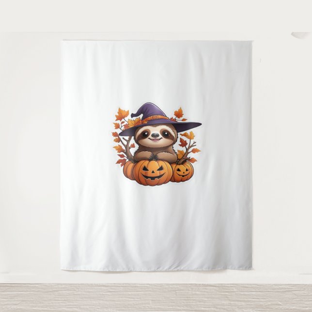Halloween Cartoon Sloth Classic T-Shirt Tapestry (Front)