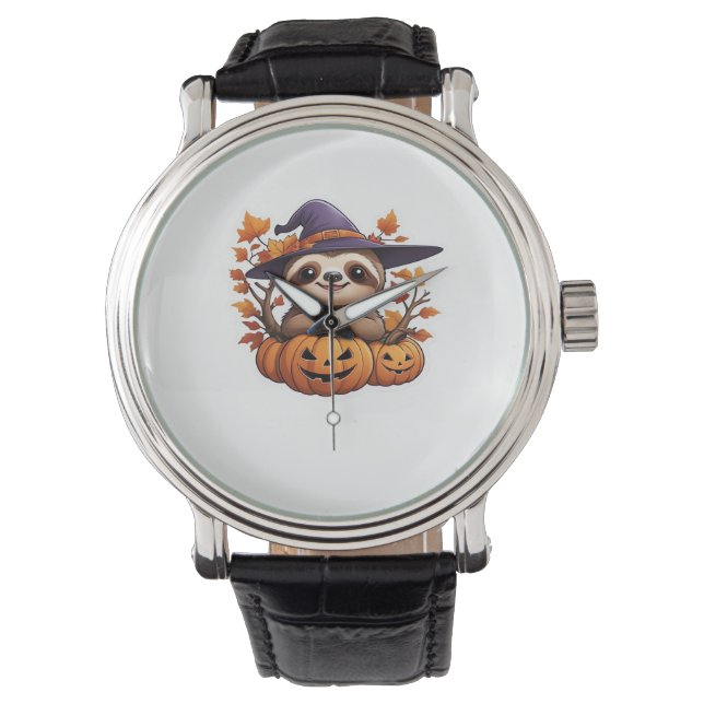 Halloween Cartoon Sloth Classic T-Shirt Watch (Front)