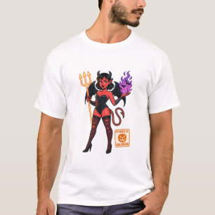 Halloween Cartoon Succubus – Dark & Playful T-Shirt