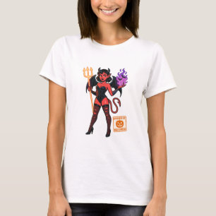 Halloween Cartoon Succubus – Dark & Playful T-Shirt