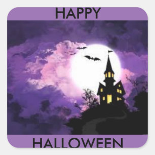 Halloween castle sticker