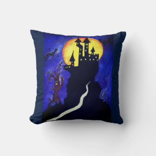 Halloween Castle Tree  Throw Cushion 41 cm x 41 cm