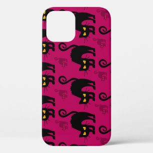 Halloween Cat: Abstract Seamless Pattern iPhone 12 Case