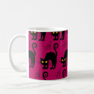 Halloween Cat: Abstract Seamless Pattern Coffee Mug