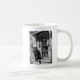 Halloween cat and raven! coffee mug