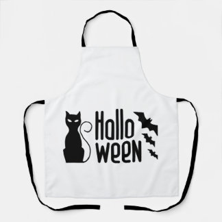 halloween cat apron