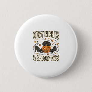 Halloween Cat Autumn Magic 6 Cm Round Badge