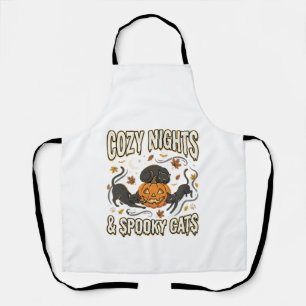 Halloween Cat Autumn Magic Apron