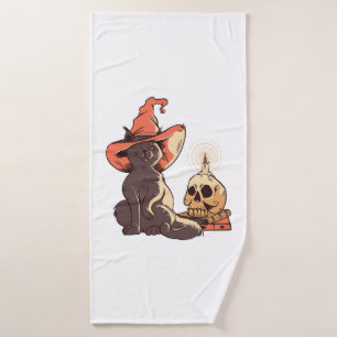 Halloween cat                             bath towel