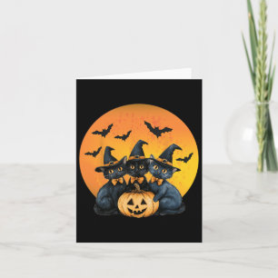 Halloween Cat Black Cat Halloween Scary Cat Angry  Card