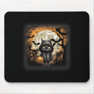 Halloween Cat Black Cat Halloween Scary Cat Angry Mouse Mat