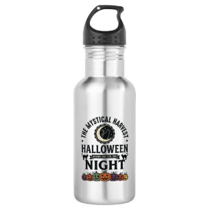 Halloween Cat Black Cats Pumpkins Vintage Funny_1 532 Ml Water Bottle