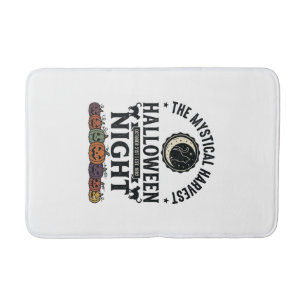 Halloween Cat Black Cats Pumpkins Vintage Funny_1 Bath Mat