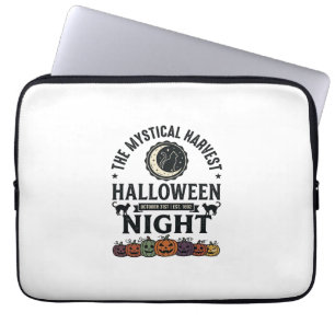 Halloween Cat Black Cats Pumpkins Vintage Funny_1 Laptop Sleeve