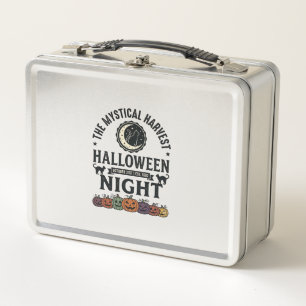 Halloween Cat Black Cats Pumpkins Vintage Funny_1 Metal Lunch Box