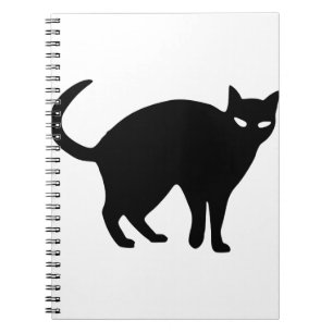 Halloween Cat Black Spooky Angry Tail Pet Animal Notebook