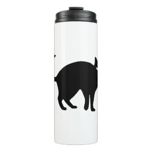 Halloween Cat Black Spooky Angry Tail Pet Animal Thermal Tumbler