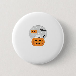 Halloween  Cat  Boo  Illustration Classic T-Shirt 6 Cm Round Badge