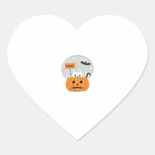 Halloween  Cat  Boo  Illustration Classic T-Shirt Heart Sticker