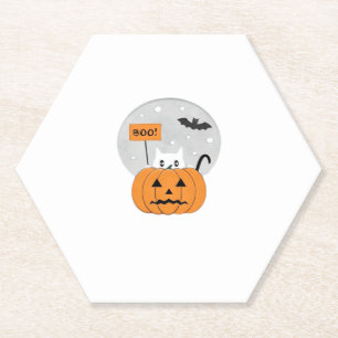 Halloween  Cat  Boo  Illustration Classic T-Shirt Paper Coaster