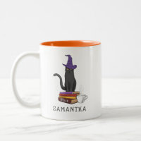 Halloween Cat Books Potion and Spells Personalised