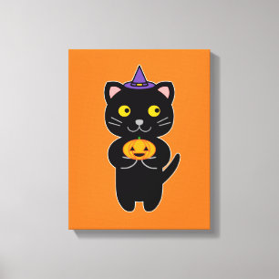 Halloween Cat Canvas Print