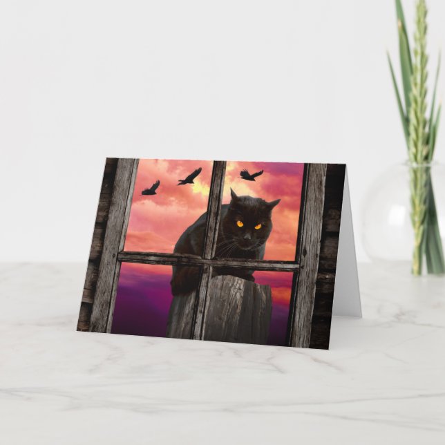 Halloween Cat Card (Front)