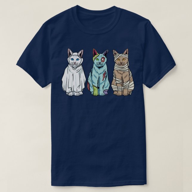 Halloween Cat Cats 1 T-Shirt (Design Front)