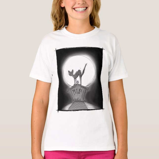 Halloween Cat  Childrens Tee (Front)