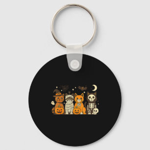 Halloween Cat Costumes Ghost Witch Mummy Men Women Key Ring