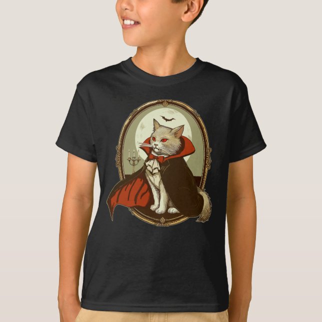 Halloween Cat, Count Catula T-Shirt (Front)
