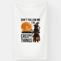 Halloween Cat Creepy Things Funny Witch_1