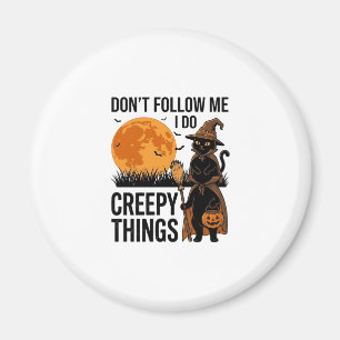 Halloween Cat Creepy Things Funny Witch_1 Magnet