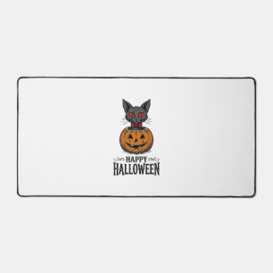Halloween Cat Cute Pumpkin Vintage Spooky_1 Desk Mat