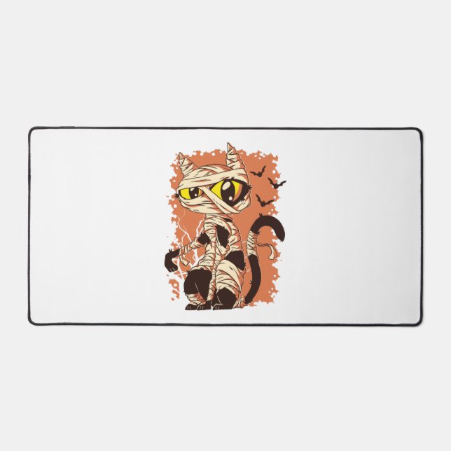 Halloween cat               desk mat (Front)