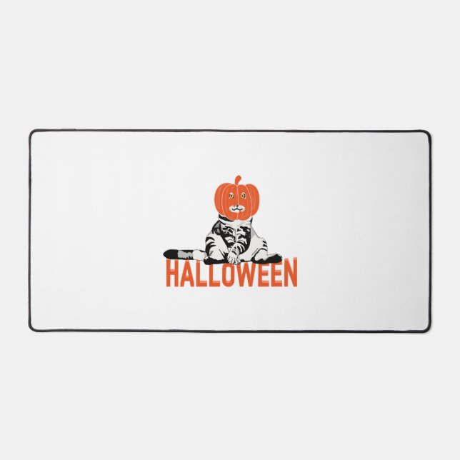 Halloween Cat             Desk Mat (Front)