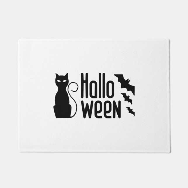 halloween cat                     doormat (Front)