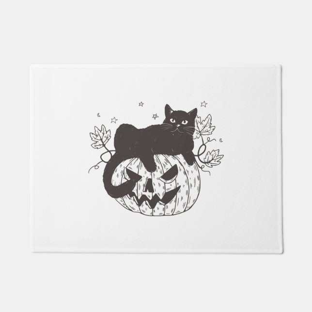 Halloween Cat  Doormat (Front)