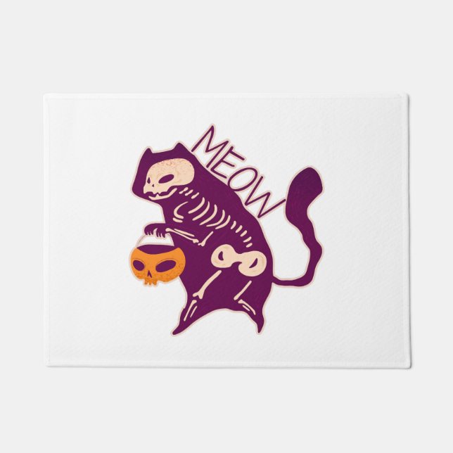 Halloween Cat                    Doormat (Front)