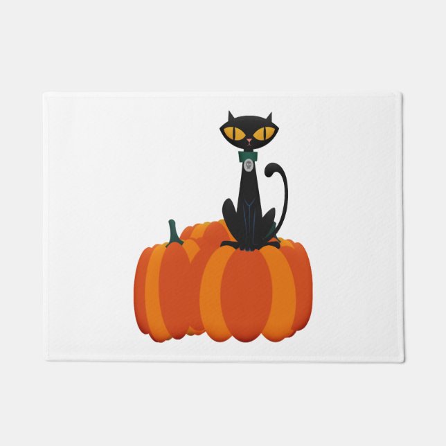 Halloween Cat    Doormat (Front)